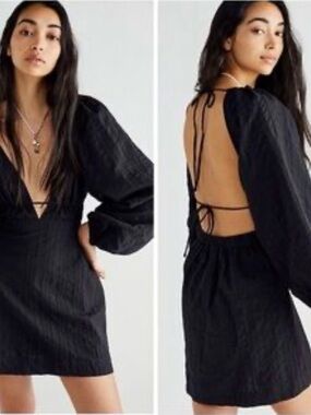 Free People Fine Lines Mini Dress